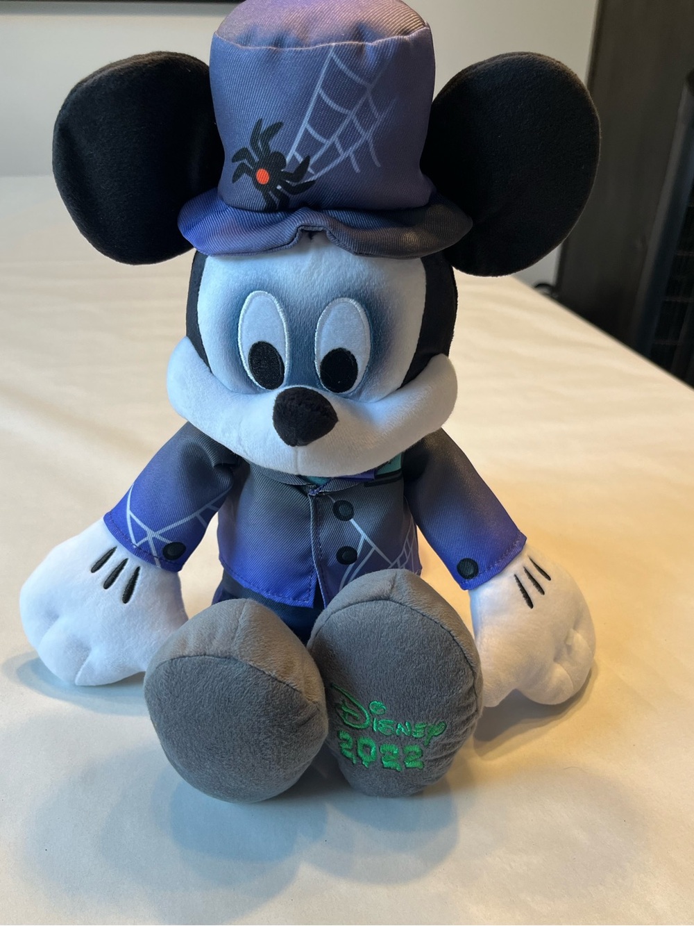 Disney Mickey Mouse Halloween Plush in Purple, Gray, Black and White